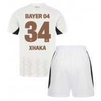 Fotballdrakt Barn Bayer Leverkusen Granit Xhaka #34 Bortedraktsett 2024-25 Kortermet (+ Korte bukser)